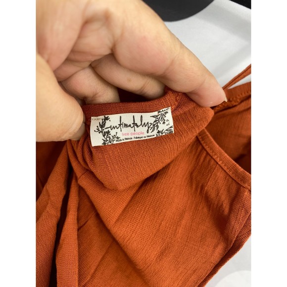 Free People NWT Last Rose Bodysuit Spaghetti Straps Sweetheart Neck Amber S New - Picture 6 of 12